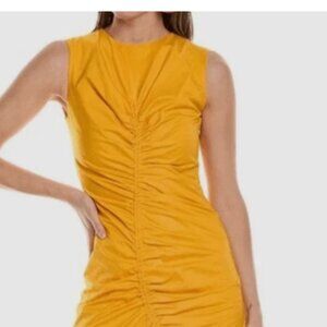 NWT SANDRO Rosie Midi Dress Yellow Size S MSRP 250